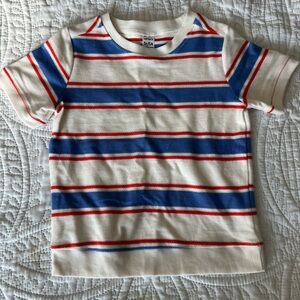 Carter's Cream Shirt with Blue and Red Stripes